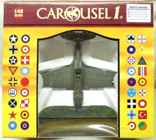 Carousel 1 1/48 Curtiss P-40B Pearl Harbor 47th FS 15th FG Haleiwa Field 2nd Lt. George Welch DFC (16 Kills), 6102 plastic model kit